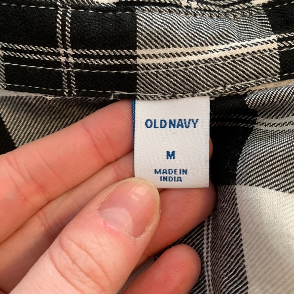 Old Navy black and white plaid dress/tunic - Picture 2 of 3